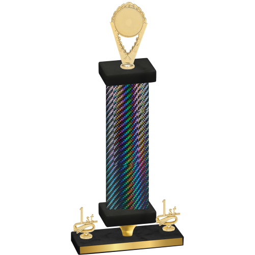 Premium Single Black Carbon Fiber First Place Insert Trophy