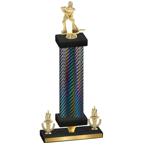 Premium Single Black Carbon Fiber Victory Hockey Trophy