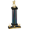 Premium Single Black Carbon Fiber First Place Hockey Trophy