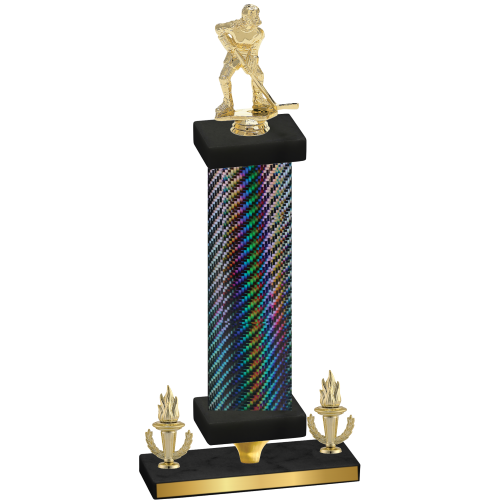 Premium Single Black Carbon Fiber Victory Hockey Trophy