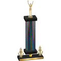Premium Single Black Carbon Fiber Victory Victory Trophy