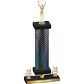 Premium Single Black Carbon Fiber Year Victory Trophy