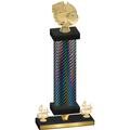 Premium Single Black Carbon Fiber Fourth Place Basketball Trophy