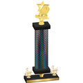 Premium Single Black Carbon Fiber Third Place Pickleball Trophy