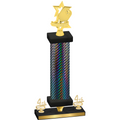 Premium Single Black Carbon Fiber Fourth Place Pickleball Trophy