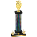 Premium Single Black Carbon Fiber First Place Pickleball Trophy