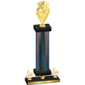 Premium Single Black Carbon Fiber Fourth Place Pickleball Trophy