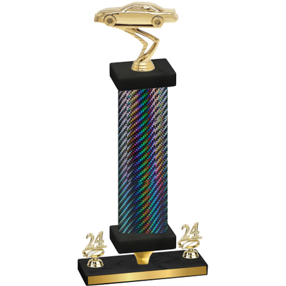 Premium Single Black Carbon Fiber Year Cars Trophy