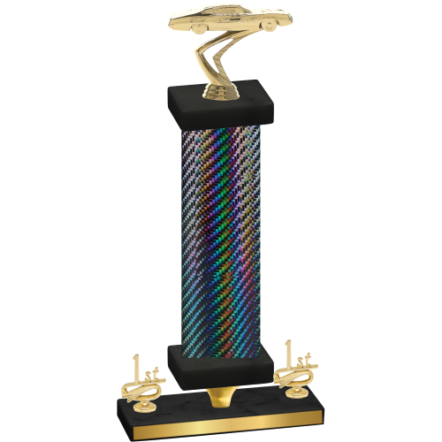 Premium Single Black Carbon Fiber First Place Cars Trophy