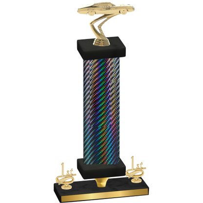 Premium Single Black Carbon Fiber First Place Cars Trophy