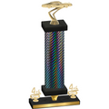 Premium Single Black Carbon Fiber Fourth Place Cars Trophy