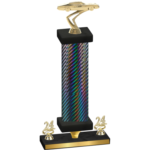 Premium Single Black Carbon Fiber Year Cars Trophy
