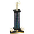 Premium Single Black Carbon Fiber Second Place Archery Trophy