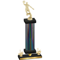 Premium Single Black Carbon Fiber First Place Basketball Trophy