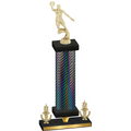 Premium Single Black Carbon Fiber Victory Basketball Trophy