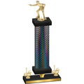 Premium Single Black Carbon Fiber First Place Shooter Trophy
