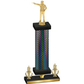 Premium Single Black Carbon Fiber Victory Shooter Trophy