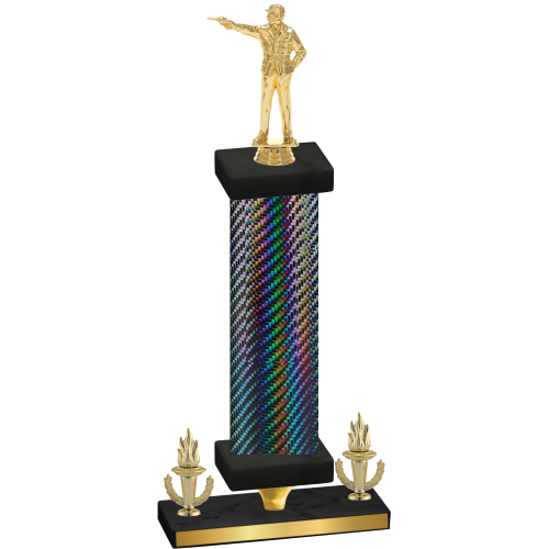 Premium Single Black Carbon Fiber Victory Shooter Trophy
