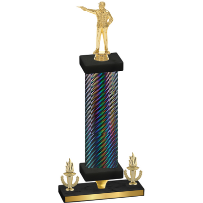 Premium Single Black Carbon Fiber Victory Shooter Trophy