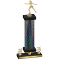 Premium Single Black Carbon Fiber Year Skater Trophy