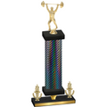 Premium Single Black Carbon Fiber Victory Weights Trophy