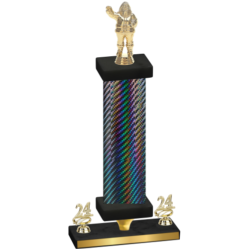 Premium Single Black Carbon Fiber Year Holiday Trophy