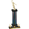 Premium Single Black Carbon Fiber Second Place Basketball Trophy