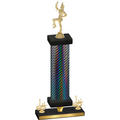 Premium Single Black Carbon Fiber First Place Majorette Trophy