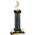 Premium Single Black Carbon Fiber Third Place Majorette Trophy