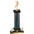 Premium Single Black Carbon Fiber Year Majorette Trophy