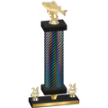 Premium Single Black Carbon Fiber Year Fishing Trophy