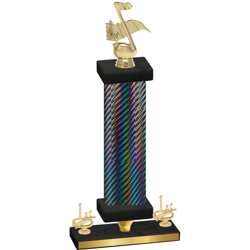 Premium Single Black Carbon Fiber First Place Music Trophy