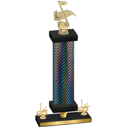 Premium Single Black Carbon Fiber First Place Music Trophy