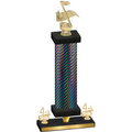 Premium Single Black Carbon Fiber Fourth Place Music Trophy