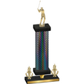 Premium Single Black Carbon Fiber Victory Golf Trophy