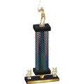 Premium Single Black Carbon Fiber Year Golf Trophy