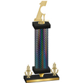 Premium Single Black Carbon Fiber Victory Golf Trophy
