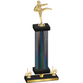 Premium Single Black Carbon Fiber First Place Karate Trophy