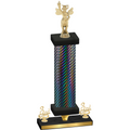 Premium Single Black Carbon Fiber Third Place Academics Trophy