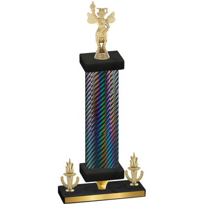 Premium Single Black Carbon Fiber Victory Academics Trophy