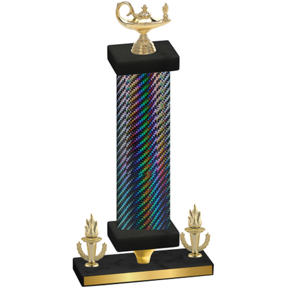 Premium Single Black Carbon Fiber Victory Academics Trophy