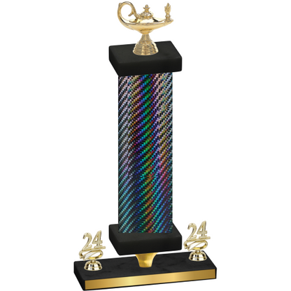 Premium Single Black Carbon Fiber Year Academics Trophy