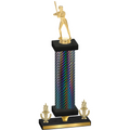 Premium Single Black Carbon Fiber Victory Softball Trophy