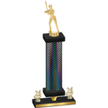 Premium Single Black Carbon Fiber Year Softball Trophy