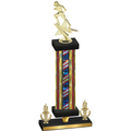 Premium Single Flag USA Victory Football Trophy