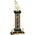 Premium Single Flag USA Year Football Trophy