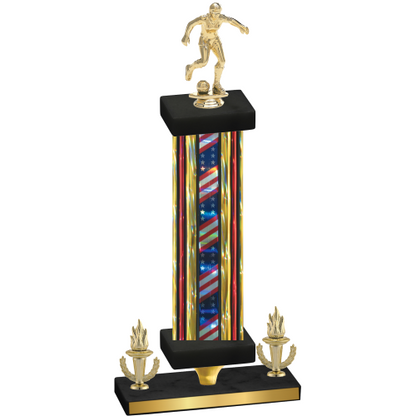 Premium Single Flag USA Victory Soccer Trophy