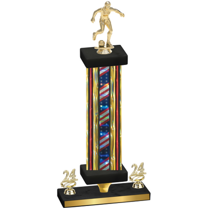 Premium Single Flag USA Year Soccer Trophy