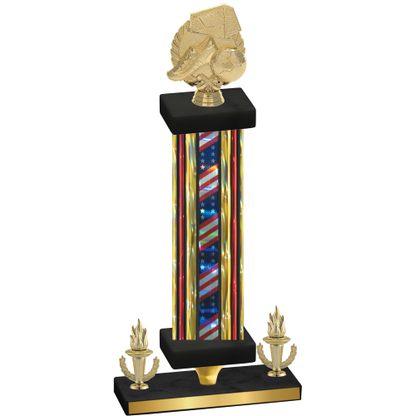 Premium Single Flag USA Victory Soccer Trophy