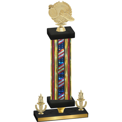 Premium Single Flag USA Victory Running Trophy